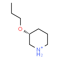 ChemSpider 2D Image | (3R)-3-Propoxypiperidinium | C8H18NO