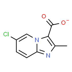 ChemSpider 2D Image | 6-Chloro-2-methylimidazo[1,2-a]pyridine-3-carboxylate | C9H6ClN2O2