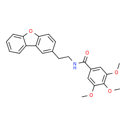 ChemSpider 2D Image | N-[2-(Dibenzo[b,d]furan-2-yl)ethyl]-3,4,5-trimethoxybenzamide | C24H23NO5