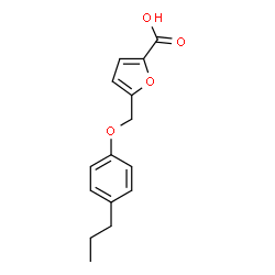 ChemSpider 2D Image | 5-[(4-Propylphenoxy)methyl]-2-furoic acid | C15H16O4