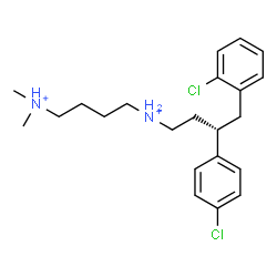 ChemSpider 2D Image | N'-[(3S)-4-(2-Chlorophenyl)-3-(4-chlorophenyl)butyl]-N,N-dimethyl-1,4-butanediaminium | C22H32Cl2N2