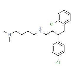 ChemSpider 2D Image | N'-[(3S)-4-(2-Chlorophenyl)-3-(4-chlorophenyl)butyl]-N,N-dimethyl-1,4-butanediamine | C22H30Cl2N2