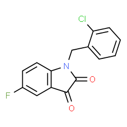ChemSpider 2D Image | 1-(2-Chlorobenzyl)-5-fluoro-1H-indole-2,3-dione | C15H9ClFNO2