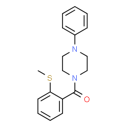 ChemSpider 2D Image | [2-(Methylthio)phenyl](4-phenyl-1-piperazinyl)methanone | C18H20N2OS