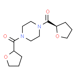 ChemSpider 2D Image | (2R)-Tetrahydro-2-furanyl[4-(tetrahydro-2-furanylcarbonyl)-1-piperazinyl]methanone | C14H22N2O4