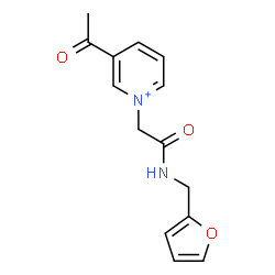 ChemSpider 2D Image | 3-Acetyl-1-{2-[(2-furylmethyl)amino]-2-oxoethyl}pyridinium | C14H15N2O3