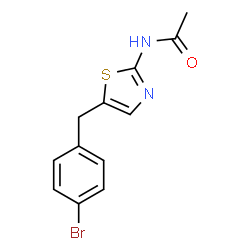 ChemSpider 2D Image | N-[5-(4-Bromobenzyl)-1,3-thiazol-2-yl]acetamide | C12H11BrN2OS