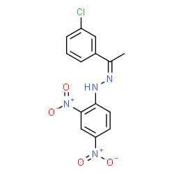 ChemSpider 2D Image | (1Z)-1-[1-(3-Chlorophenyl)ethylidene]-2-(2,4-dinitrophenyl)hydrazine | C14H11ClN4O4