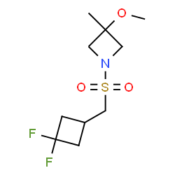 ChemSpider 2D Image | 1-{[(3,3-Difluorocyclobutyl)methyl]sulfonyl}-3-methoxy-3-methylazetidine | C10H17F2NO3S