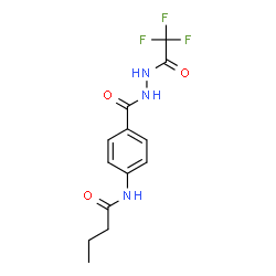ChemSpider 2D Image | N-(4-{[2-(Trifluoroacetyl)hydrazino]carbonyl}phenyl)butanamide | C13H14F3N3O3