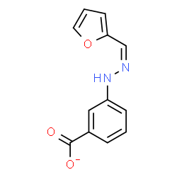 ChemSpider 2D Image | 3-[(2Z)-2-(2-Furylmethylene)hydrazino]benzoate | C12H9N2O3