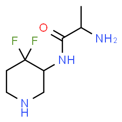 ChemSpider 2D Image | N-(4,4-Difluoro-3-piperidinyl)alaninamide | C8H15F2N3O