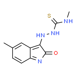 ChemSpider 2D Image | N-Methyl-2-(5-methyl-2-oxo-2H-indol-3-yl)hydrazinecarbothioamide | C11H12N4OS