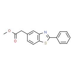 ChemSpider 2D Image | Methyl (2-phenyl-1,3-benzothiazol-5-yl)acetate | C16H13NO2S