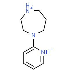 ChemSpider 2D Image | 4-(2-Pyridiniumyl)-1,4-diazepan-1-ium | C10H17N3