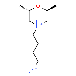 ChemSpider 2D Image | (2S,6S)-4-(4-Ammoniobutyl)-2,6-dimethylmorpholin-4-ium | C10H24N2O
