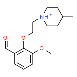 ChemSpider 2D Image | 1-[2-(2-Formyl-6-methoxyphenoxy)ethyl]-4-methylpiperidinium | C16H24NO3
