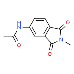 ChemSpider 2D Image | N-(2-Methyl-1,3-dioxo-2,3-dihydro-1H-isoindol-5-yl)acetamide | C11H10N2O3