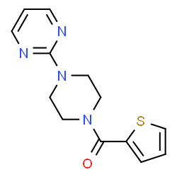 ChemSpider 2D Image | (4-pyrimidin-2-ylpiperazino)(2-thienyl)methanone | C13H14N4OS