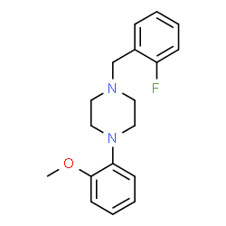 ChemSpider 2D Image | 1-(2-Fluorobenzyl)-4-(2-methoxyphenyl)piperazine | C18H21FN2O