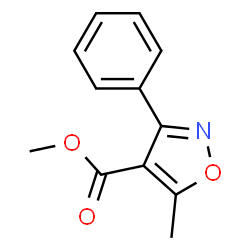 ChemSpider 2D Image | Methyl 5-methyl-3-phenyl-4-isoxazolecarboxylate | C12H11NO3