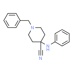 ChemSpider 2D Image | 4-Anilino-1-benzyl-4-cyanopiperidine | C19H21N3