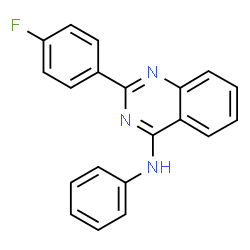 ChemSpider 2D Image | 2-(4-Fluorophenyl)-N-phenyl-4-quinazolinamine | C20H14FN3