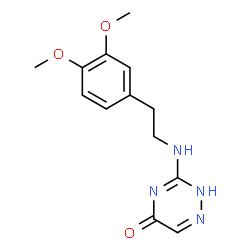 ChemSpider 2D Image | 3-{[2-(3,4-Dimethoxyphenyl)ethyl]amino}-1,2,4-triazin-5(2H)-one | C13H16N4O3