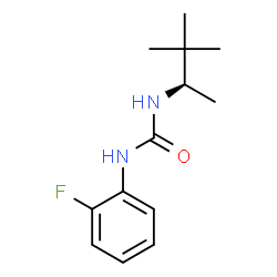 ChemSpider 2D Image | 1-[(2R)-3,3-Dimethyl-2-butanyl]-3-(2-fluorophenyl)urea | C13H19FN2O