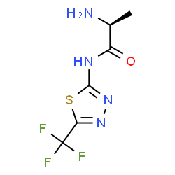 ChemSpider 2D Image | N-[5-(Trifluoromethyl)-1,3,4-thiadiazol-2-yl]-L-alaninamide | C6H7F3N4OS