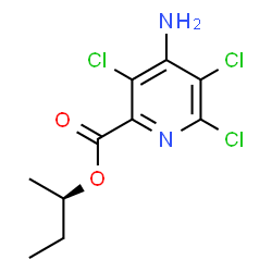 ChemSpider 2D Image | (2R)-2-Butanyl 4-amino-3,5,6-trichloro-2-pyridinecarboxylate | C10H11Cl3N2O2