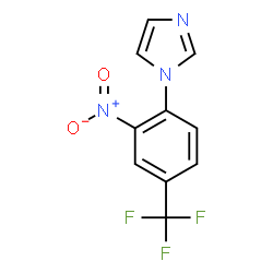 ChemSpider 2D Image | 1-(2-Nitro-4-trifluoromethyl-phenyl)-1H-imidazole | C10H6F3N3O2