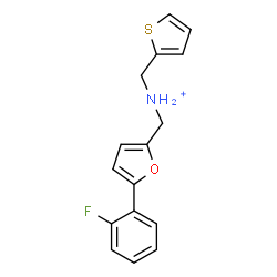 ChemSpider 2D Image | [5-(2-Fluorophenyl)-2-furyl]-N-(2-thienylmethyl)methanaminium | C16H15FNOS