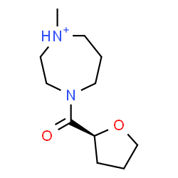 ChemSpider 2D Image | 1-Methyl-4-[(2S)-tetrahydro-2-furanylcarbonyl]-1,4-diazepan-1-ium | C11H21N2O2
