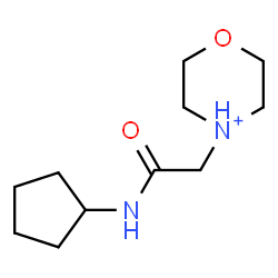 ChemSpider 2D Image | 4-[2-(Cyclopentylamino)-2-oxoethyl]morpholin-4-ium | C11H21N2O2