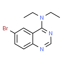 ChemSpider 2D Image | 6-Bromo-N,N-diethyl-4-quinazolinamine | C12H14BrN3