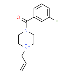 ChemSpider 2D Image | 1-Allyl-4-(3-fluorobenzoyl)piperazin-1-ium | C14H18FN2O