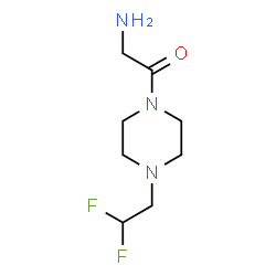 ChemSpider 2D Image | 2-Amino-1-[4-(2,2-difluoroethyl)-1-piperazinyl]ethanone | C8H15F2N3O
