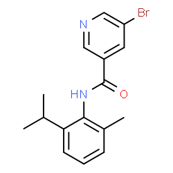 ChemSpider 2D Image | 5-Bromo-N-(2-isopropyl-6-methylphenyl)nicotinamide | C16H17BrN2O