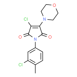 ChemSpider 2D Image | 3-Chloro-1-(3-chloro-4-methylphenyl)-4-(4-morpholinyl)-1H-pyrrole-2,5-dione | C15H14Cl2N2O3
