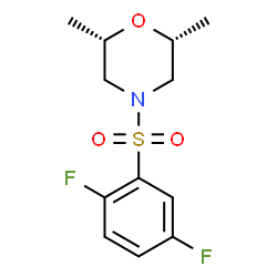 ChemSpider 2D Image | (2R,6S)-4-[(2,5-Difluorophenyl)sulfonyl]-2,6-dimethylmorpholine | C12H15F2NO3S