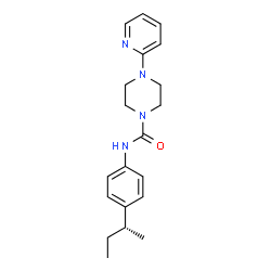 ChemSpider 2D Image | N-{4-[(2R)-2-Butanyl]phenyl}-4-(2-pyridinyl)-1-piperazinecarboxamide | C20H26N4O