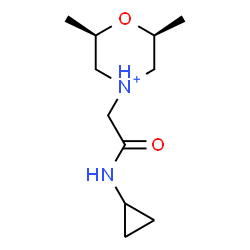 ChemSpider 2D Image | (2R,6S)-4-[2-(Cyclopropylamino)-2-oxoethyl]-2,6-dimethylmorpholin-4-ium | C11H21N2O2