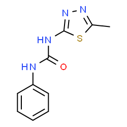 ChemSpider 2D Image | 1-(5-Methyl-1,3,4-thiadiazol-2-yl)-3-phenylurea | C10H10N4OS