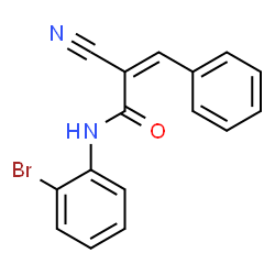 ChemSpider 2D Image | (2Z)-N-(2-Bromophenyl)-2-cyano-3-phenylacrylamide | C16H11BrN2O