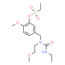 ChemSpider 2D Image | 5-{[(Ethylcarbamoyl)(2-methoxyethyl)amino]methyl}-2-methoxyphenyl ethanesulfonate | C16H26N2O6S