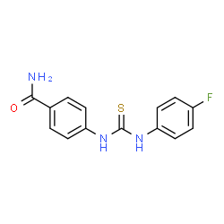 ChemSpider 2D Image | 4-{[(4-Fluorophenyl)carbamothioyl]amino}benzamide | C14H12FN3OS