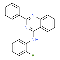 ChemSpider 2D Image | N-(2-Fluorophenyl)-2-phenyl-4-quinazolinamine | C20H14FN3