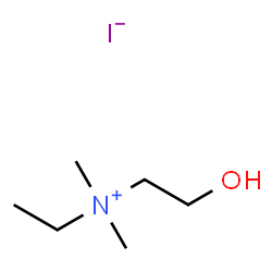 ChemSpider 2D Image | N-Ethyl-2-hydroxy-N,N-dimethylethanaminium iodide | C6H16INO