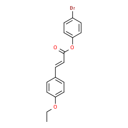 ChemSpider 2D Image | 4-Bromophenyl (2E)-3-(4-ethoxyphenyl)acrylate | C17H15BrO3